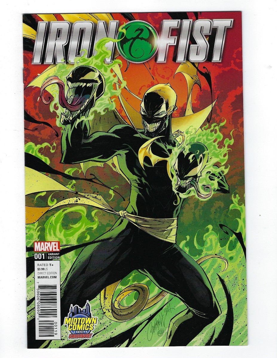 Iron Fist # 1 Midtown Comics Venomized Variant Cover Marvel NM | eBay