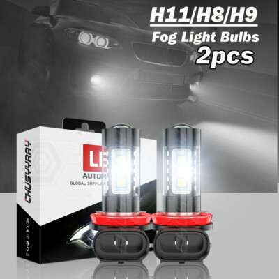 LED Headlight Kit H11 H8 H9 6000K White Fog Light Bulbs Bright High or Low Beam