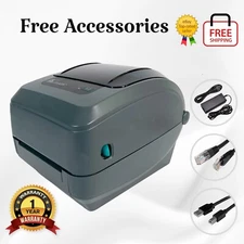 BUNDLE Zebra GK420T Thermal Transfer Barcode Label Printer USB LAN 1 YR WARRANTY