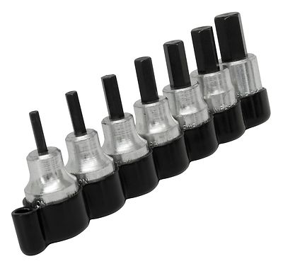 Lisle 33850 7pc 3/8'' Dr. Metric Hex Bit Socket Set