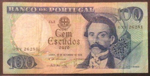 1978 PORTUGAL PAPER MONEY - 100 ESCUDOS BANKNOTE!
