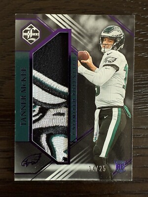 2023 Tanner McKee Limited Purple Patch /25 SP Eagle Eye Rookie QB