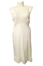 Penney's Adonna Cotton Polyester Embroidered Pleated Full Dress Slip 40 USA made