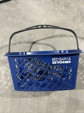 Bed Bath Beyond BLUE PLASTIC SHOPPING BASKET VERY RARE