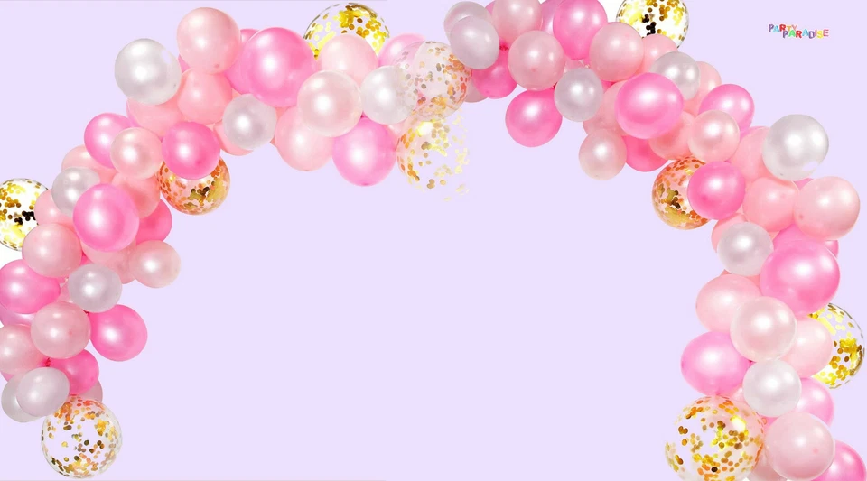 225: BALÃO DE CONFETE ROSA ARCO GUIRLANDA ANIVERSÁRIO menina noiva chá de bebê unicórnio - Imagem 4 de 4