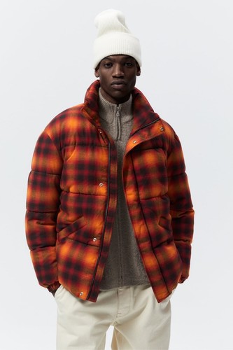 PLAID FLANNEL PUFFER JACKET | eBay