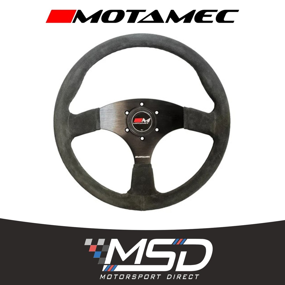 Simoni Racing Sportstuur Match 350mm - Zwart PU | - Sturen