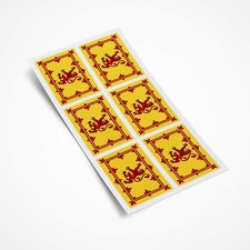 Scotland Royal Banner Flag Stickers x6 25mm Vinyl Scottish Lion Rampant Flag 