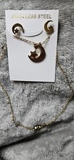 Stainless steel jewelry set for women Moon/Star Shape New: Necklace and Earring