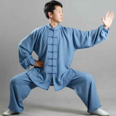 Men Women Kung Fu Tai Chi Anzug Baumwolle Leinen Hemd & Hose Wushu Uniform