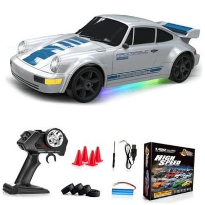 RC Drift Car 1:24 Remote Control Car 4WD 15KM/H High Speed Racing Sport Gray