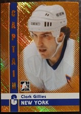 2011 - 2012 ITG Clark Gillies Captain C Gold /50 #16 Hockey Card
