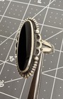 VNT Old Pawn Native American Sterling Silver Onyx Knuckle Ring Size 5 — photo 3