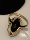 10K Antique Black Onyx And Diamond Ring — photo 2