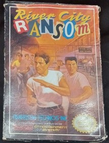 River City Ransom Nintendo NES 1989 Authentic Game w/ Repro Box & Manual Tested