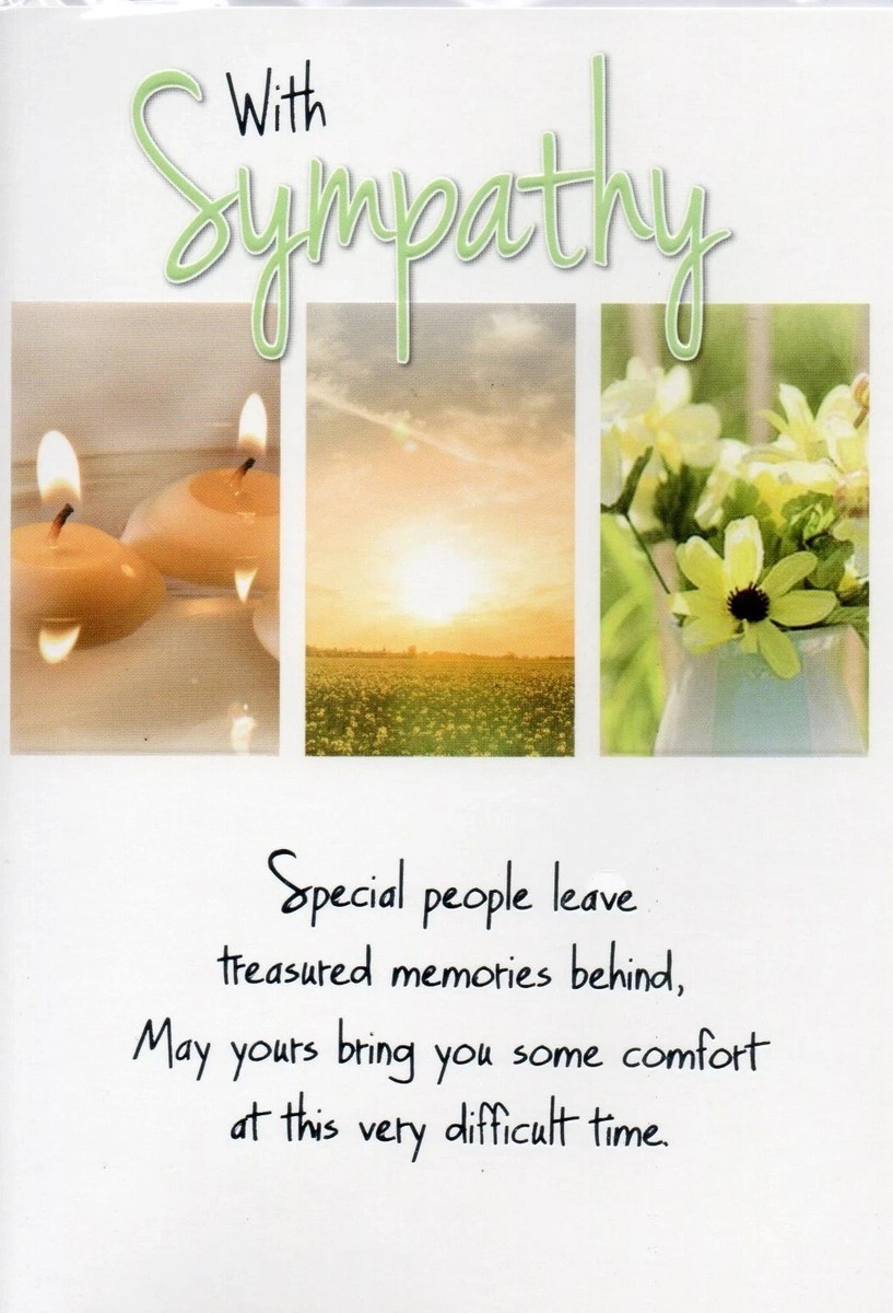 Sympathy Card For Loss Of A Loved One Condolence Bereavement Card