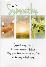 Sympathy Card For Loss Of A Loved One Condolence Bereavement Card 7"x5"