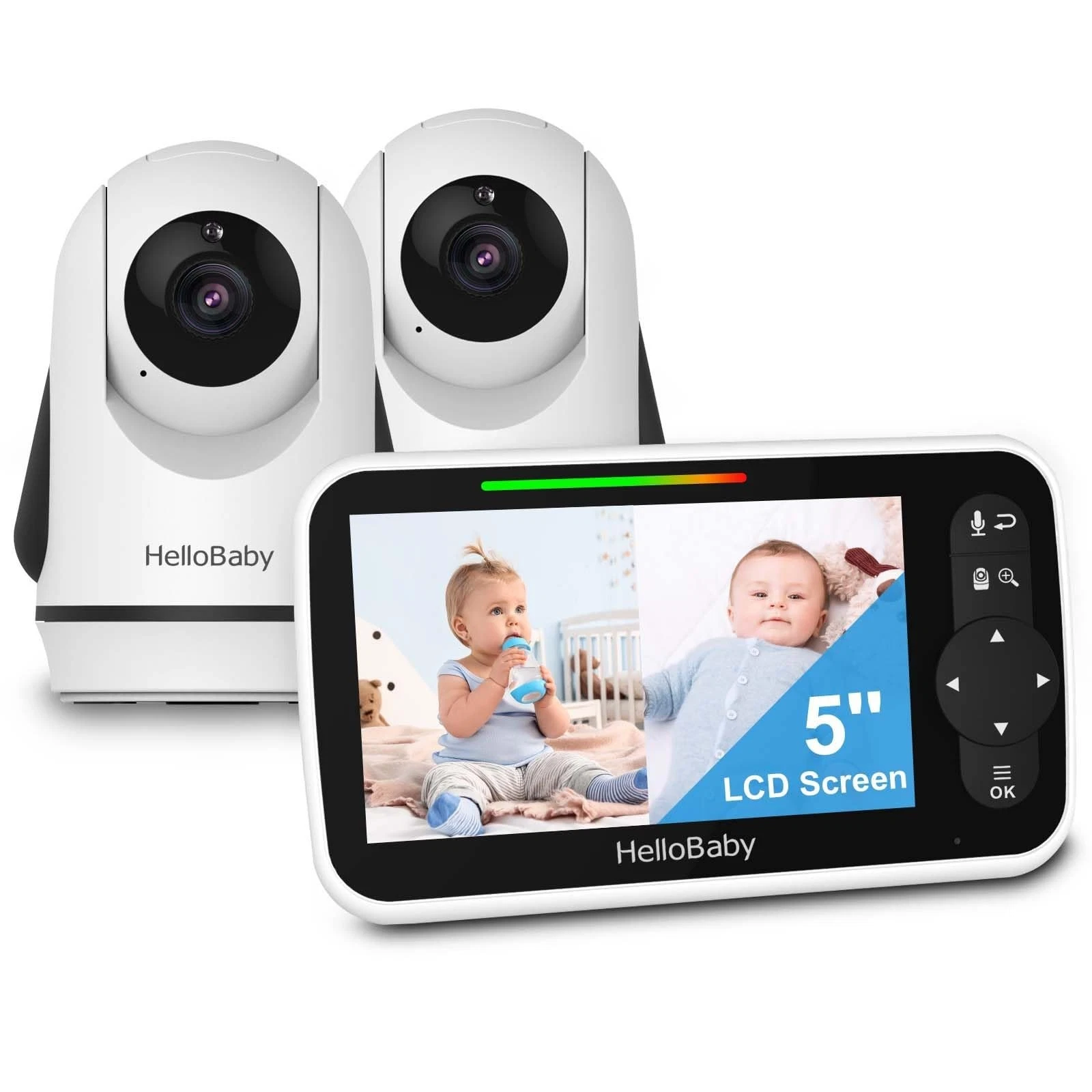 HelloBaby Video Baby Monitor with 2 Cameras and 5 Inch Split Screen Display, ...
Opens in a new wind