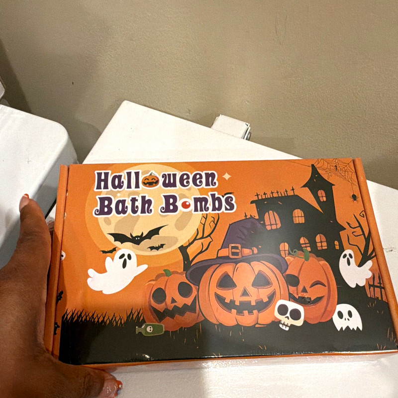 Halloween Bath Bomb Set - Orange, Black & White Unisex Bath Bombs