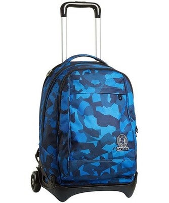 Trolley, Rucksack mit Trolleyfunktion, 3 in 1, Schulranzen mit Rollen, Abnehm...