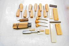 Carving chisel & stone assortment