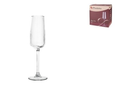Pasabahce Set Of 6 Allegra Focus Glass Flutes Cl. 20