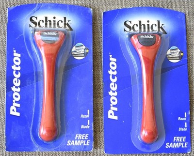LOT OF 2 SCHICK VINTAGE 1998 PROTECTOR RAZORS NEW FACTORY SEALED ORIGINAL CARD