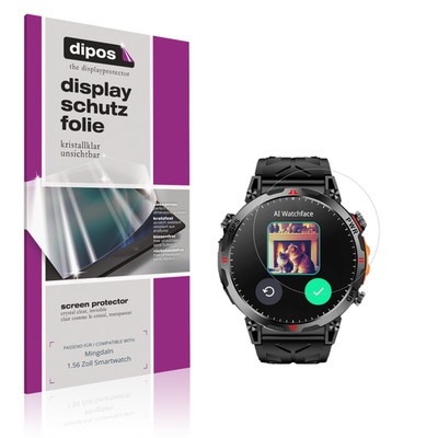 6x Schutzfolie klar für Mingdaln 1.56 Zoll Smartwatch Displayschutzfolie Folie