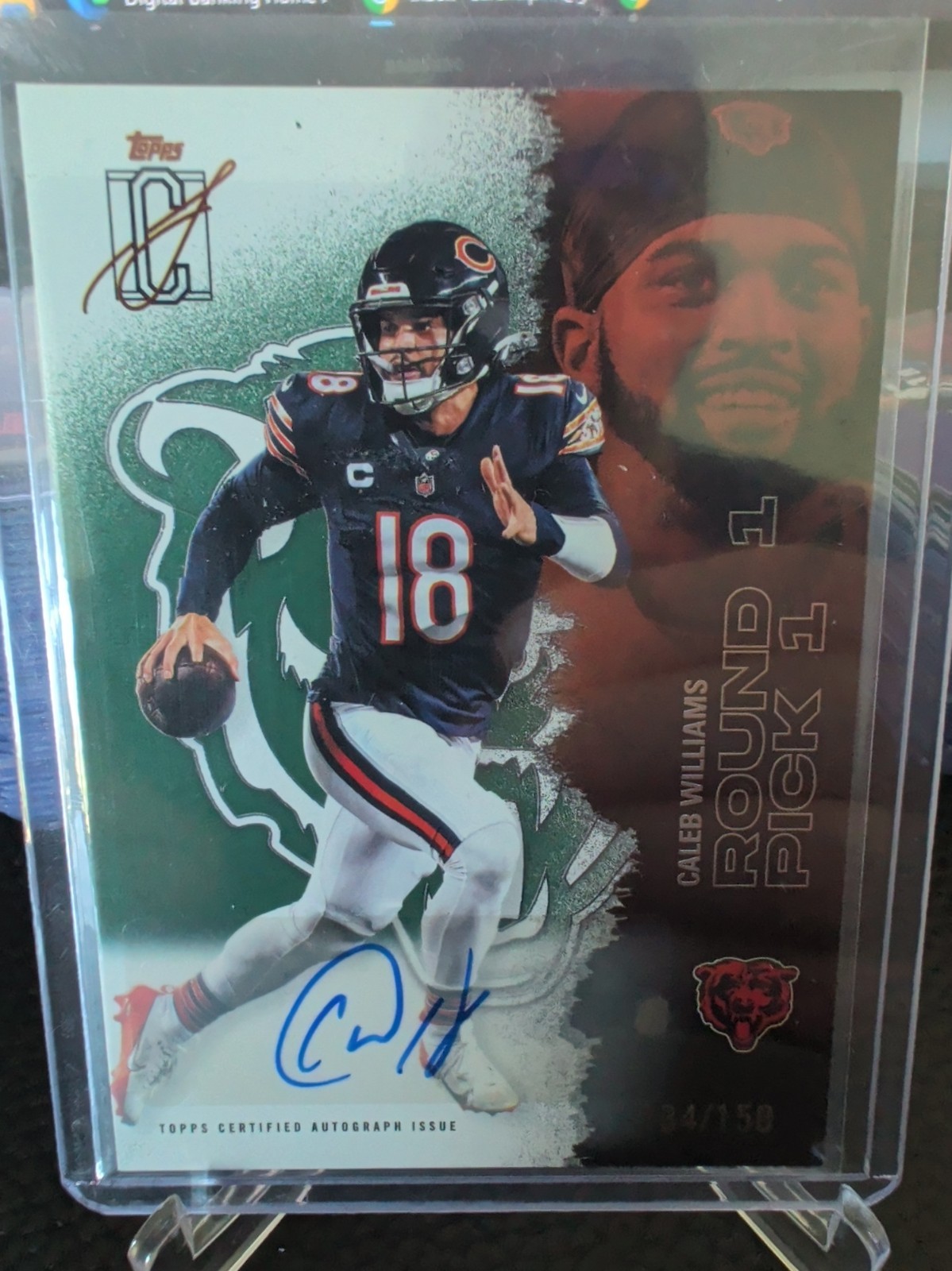 2025 Topps Signature Class - Caleb Williams #11 Green Autographs /150 (AU)