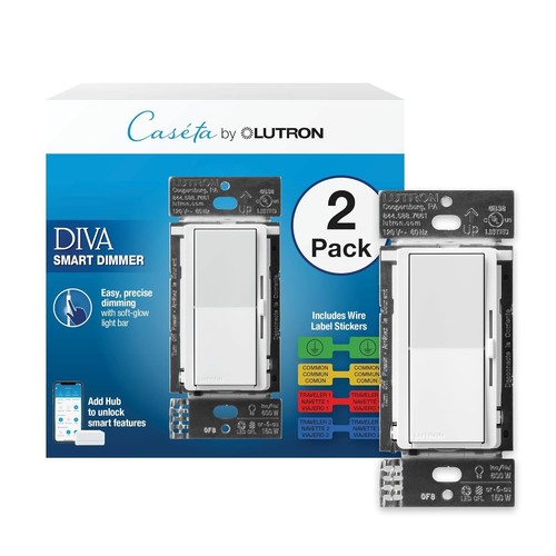 Diva Smart Dimmer Switch 2-Pack for LED Lights - Alexa Compatibility, No Neutral - Picture 3 of 14