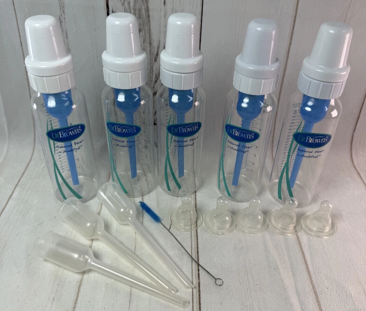 Vintage Lot Dr. Brown's Original Style Vented Baby Bottles 5 8oz
Opens in a new window or tab