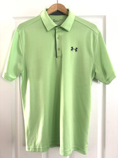 Under Armour Tech Polo Mens Large Green 1290140 EUC