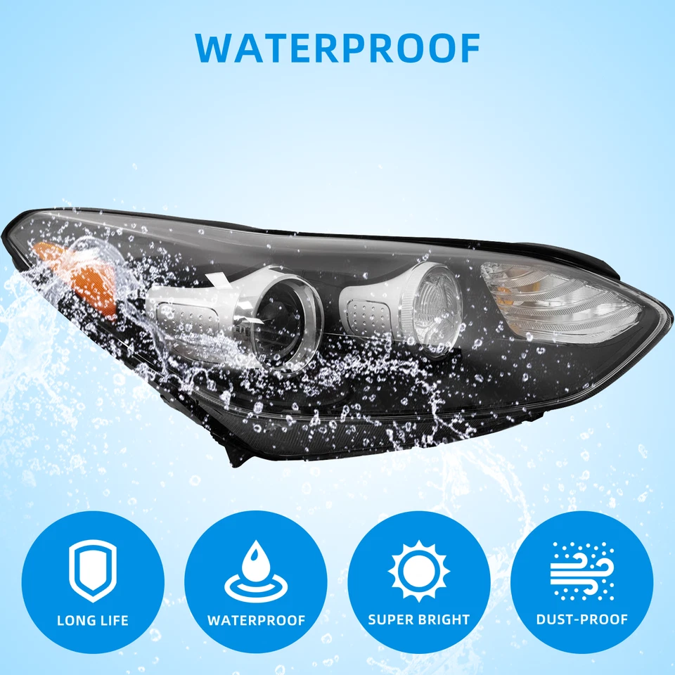 LH&RH 卤素车头灯适用于 2017 - 2021 2022 起亚 Sportage 车头灯总成 — 第 3/4 张图片