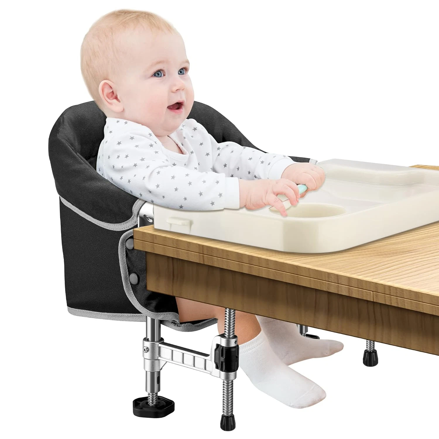 Hook on Chair with Removable Dining Tray, Portable Clip on High Chair Use at Mos