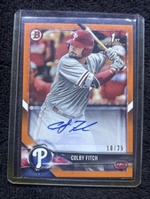2018 Bowman Colby Fitch Orange Auto /25