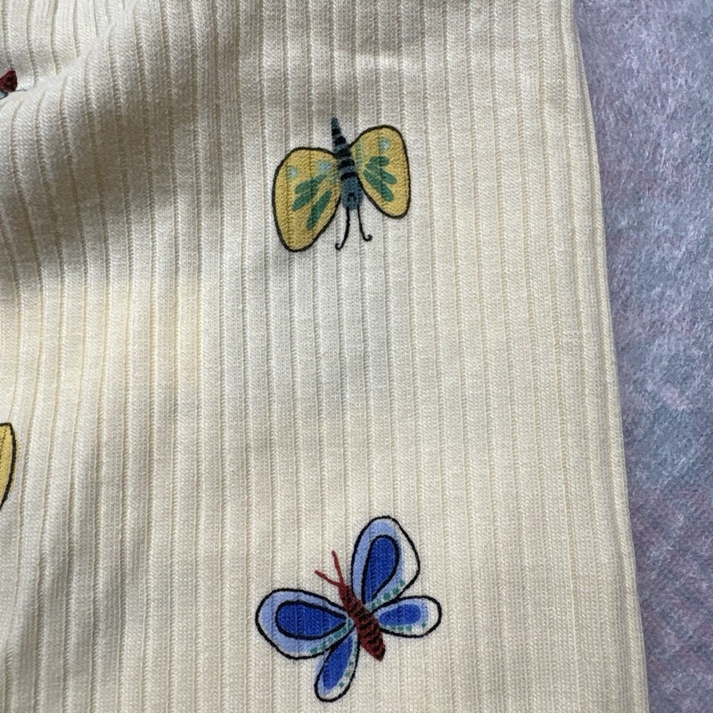 Old Navy Little Girls Short Yellow Size 0-3 Month With Butterfly Print
