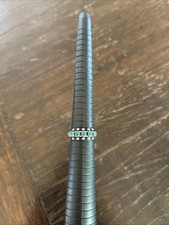 Vintage Sterling And Green Turquoise Snake Eye Ring Size 9