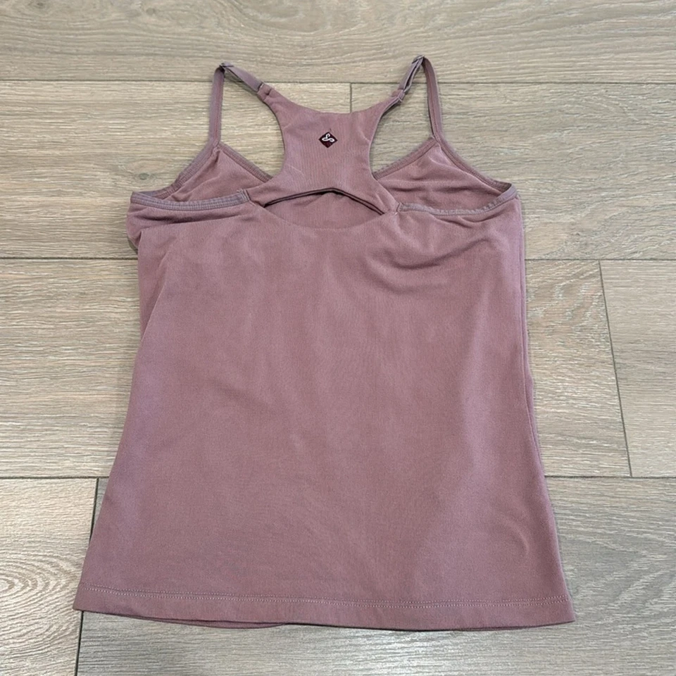 PRANA Mauve Nude Pink Yoga Active Workout Studio Pilates Cami Racerback Tank S - Image 2 of 4