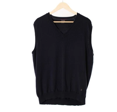 Pull homme PAUL & SHARK sans manches bleu 100% laine vierge taille XL 13295 - Photo 1/4