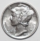1936 Mercury Dime AU (P216)