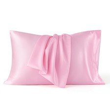 Bedsure Satin Pillowcase for Hair and Skin Queen 20" X 30" , 04 - Pink