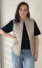 Esprit Weste Damen Gr 36 Creme Beige Leicht Gesteppt Taschen Reißverschluss