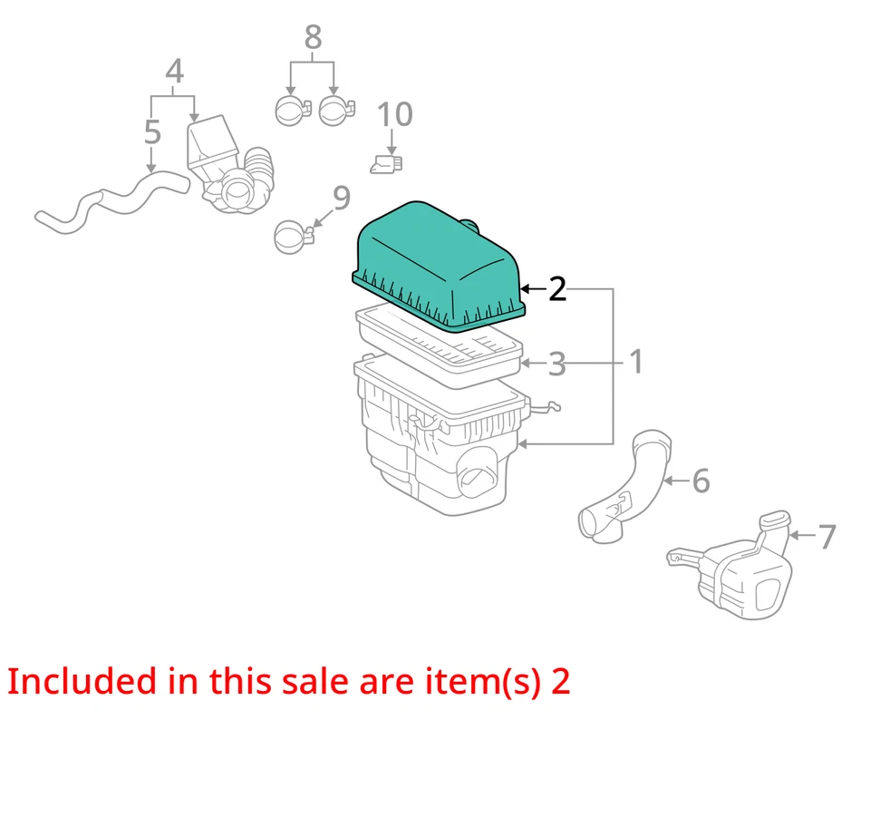 Lexus RX300 2000-2003 filtro de admisión de aire limpiador caja conjunto de cámara OEM Foto 3 de 4