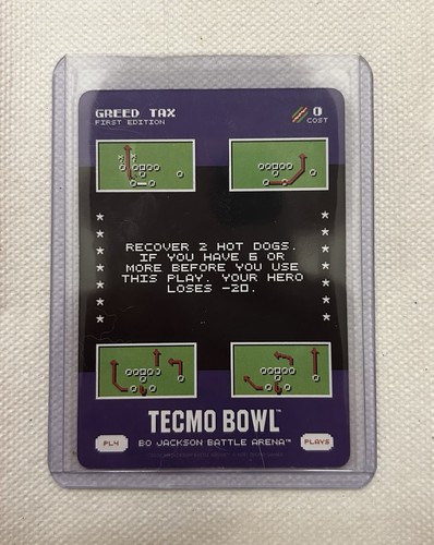 2026 Bo Jackson Battle Arena Greed Tax #PL4 SSP 2026 Tecmo Bowl Edition