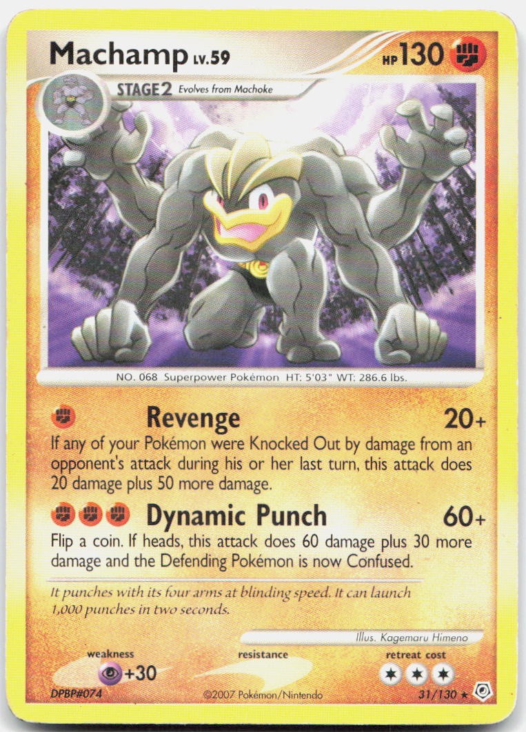 Machamp 31/130 Rare Diamond & Pearl Pokemon MP
