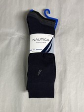 New Nautica Socks Men  s 5 Pair Multicolor Crew Sock Business Casual Dress Active