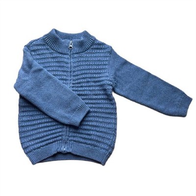 Chicco Kinder Strickjacke mit Reißverschluss blau 74
