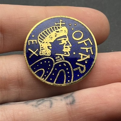 Vintage Offa Rex Offa's Dyke Pass Blue 177 Mile Enamel Lapel Hat Pin