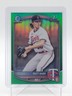 MATT BARR 2025 BOWMAN CHROME 1ST ROOKIE RC GREEN REFRACTOR /99 TWINS Q4519
