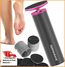 DERMAWAVE Electric Callus Remover for Feet with 60 Sandpaper Discs, Adjustable S